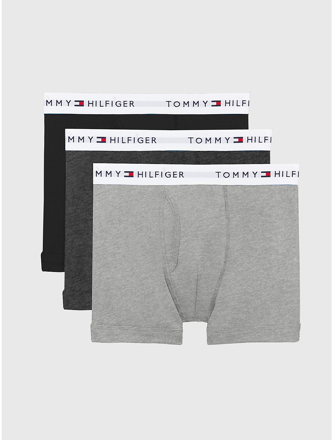 Tommy Hilfiger Men's Cotton Classics Trunk 3-Pack - Grey - L