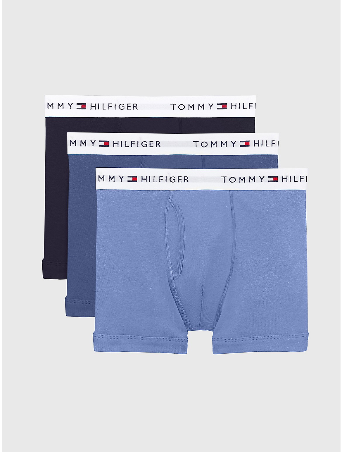 Tommy Hilfiger Men's Cotton Classics Trunk 3-Pack - Light/Pastel Blue - XL