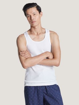 Cotton Classics Tank Undershirt 3-Pack, White/ Grey Heather/ Black