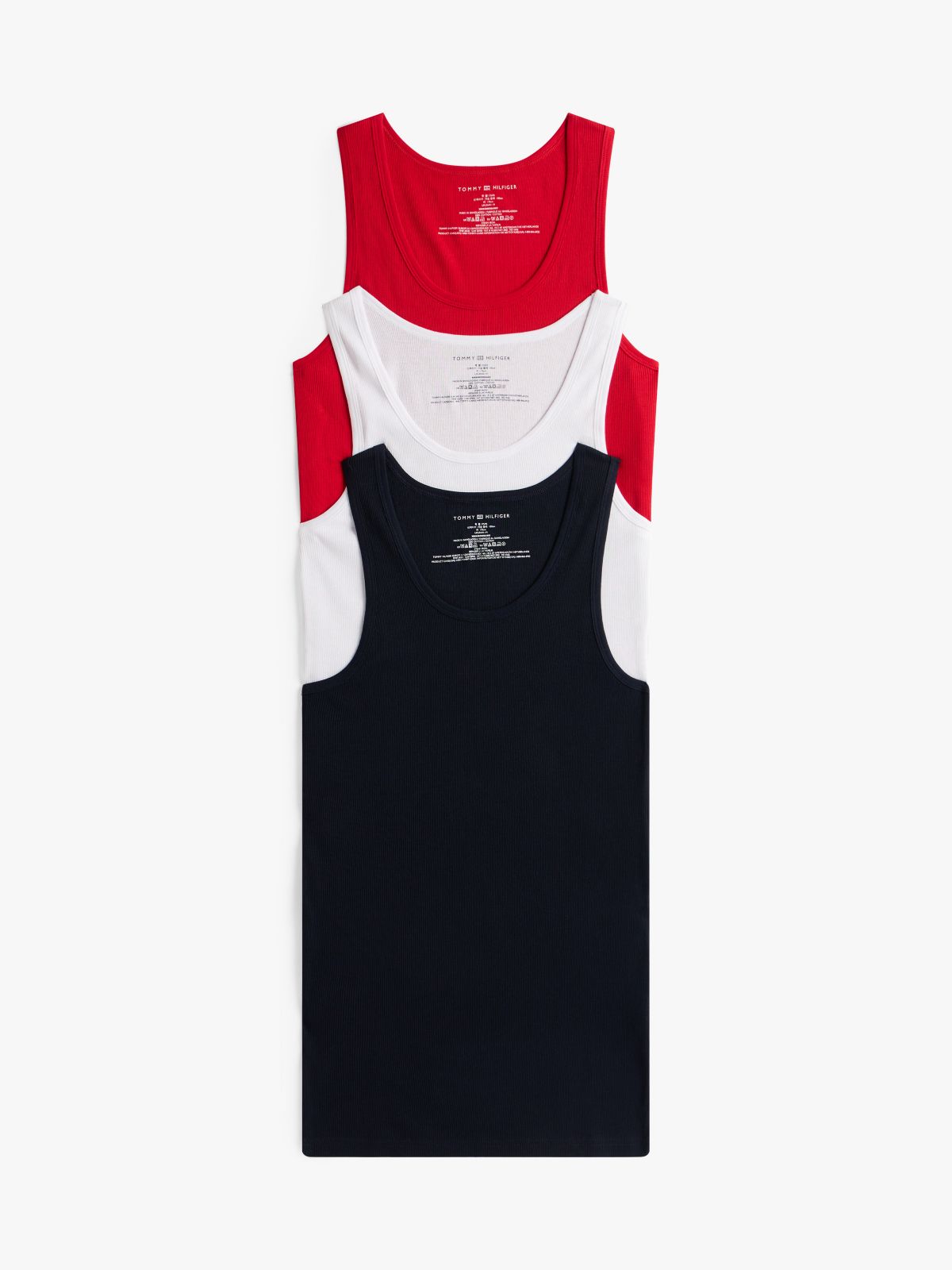 Cotton Classics Tank Undershirt 3-Pack — Red