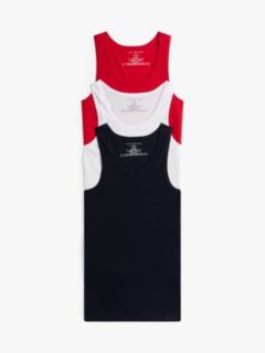 Cotton Classics Tank Undershirt 3-Pack — Red 1