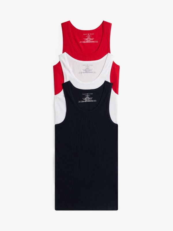 Cotton Classics Tank Undershirt 3-Pack — Red