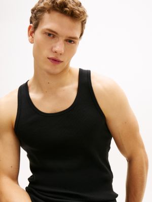 Мужские топы Tommy Hilfiger Tank Undershirt 3-Pack, цвет: Чёрный, вариант 1 — фото 3