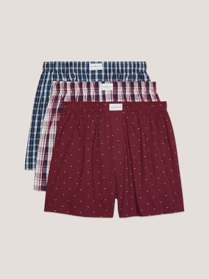 Tommy Hilfiger 3 PACK WOVEN BOXERS BRIEF Men's - MIXED BLUE/WHITE/RED –  Moesports