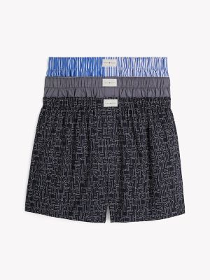 Logo Woven Boxer 3-Pack, Lead