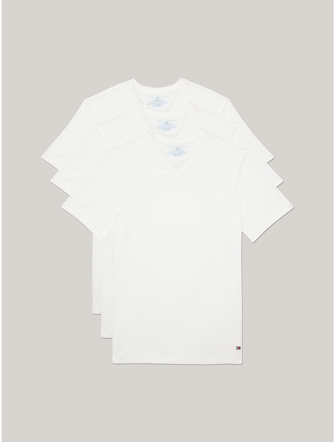Tommy Hilfiger Men's Cotton Classics V-Neck Undershirt 3-Pack