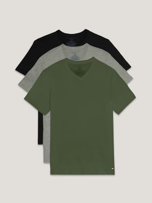 Cotton Classics V-Neck Undershirt 3-Pack, Moss