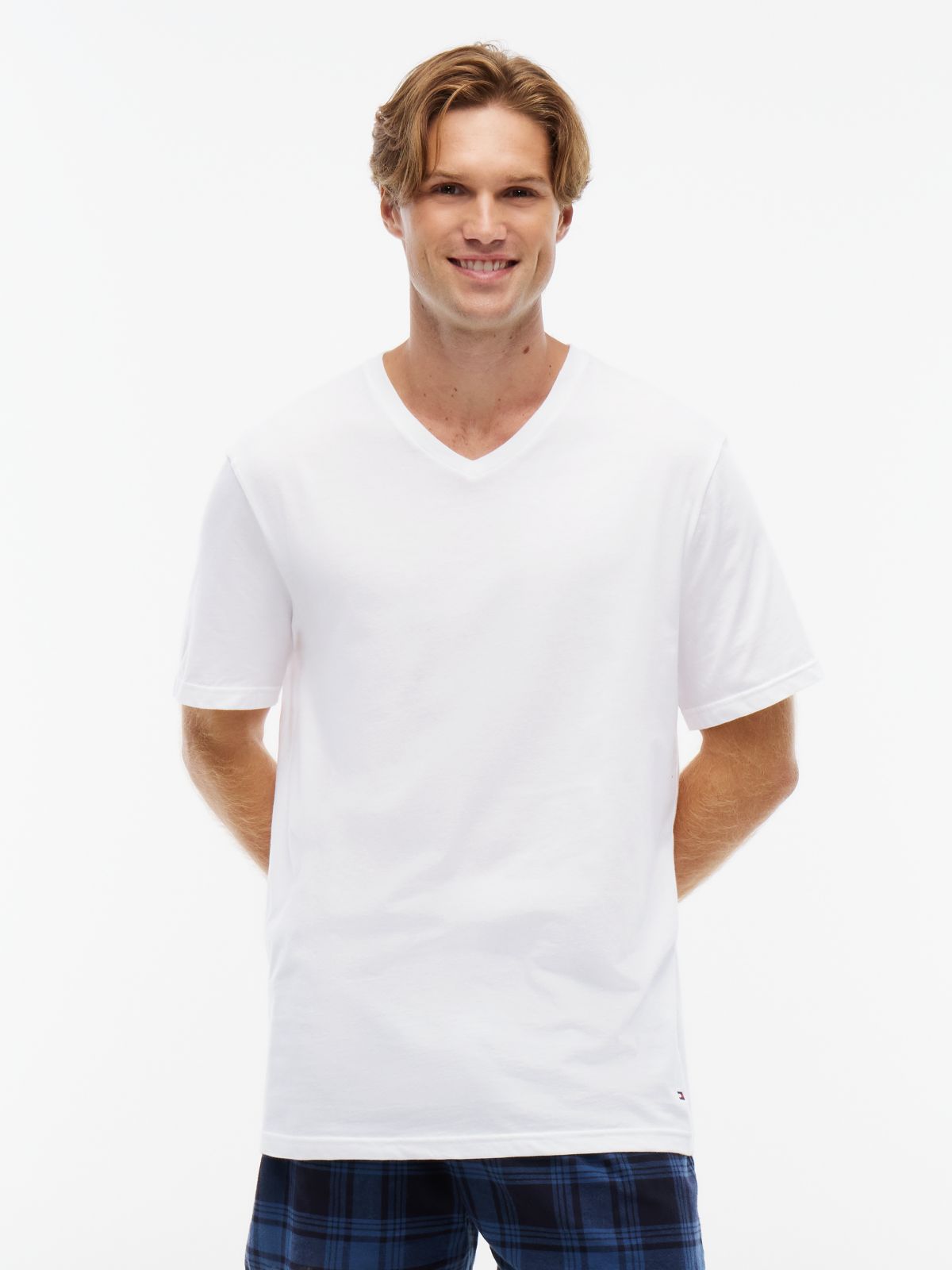 Cotton Classics V-Neck Undershirt 3-Pack — Storm