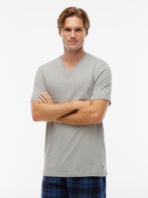 Мужские топы Tommy Hilfiger Cotton Classics V-Neck Undershirt 3-Pack, цвет: Storm — фото 8