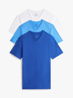 Cotton Classics V-Neck Undershirt 3-Pack, Empire Blue
