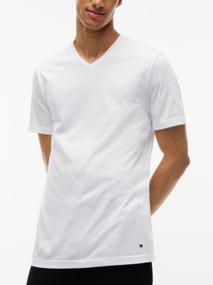 Мужские топы Tommy Hilfiger Cotton Classics V-Neck Undershirt 3-Pack, цвет: Белый — фото 3