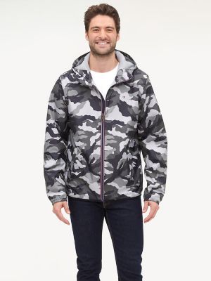 tommy hilfiger black raincoat