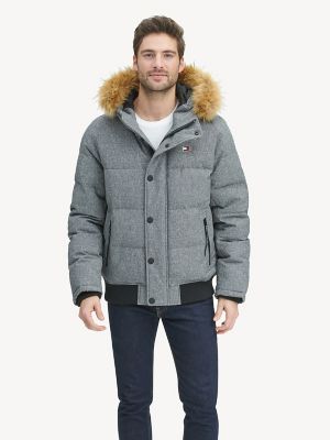 two tone hooded bomber tommy hilfiger