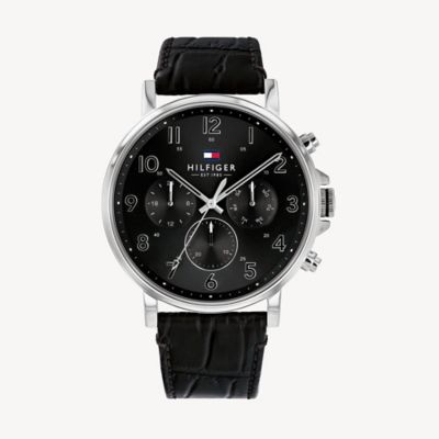 tommy hilfiger watch white leather strap