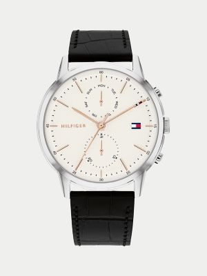 tommy hilfiger brooklyn leather watch 40mm