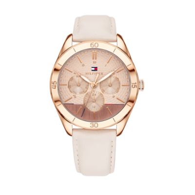 hilfiger rose gold watch