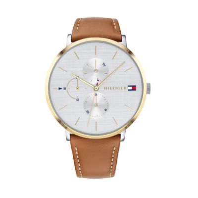 tommy hilfiger women's leather watch