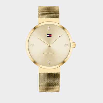 tommy hilfiger gold plated watch