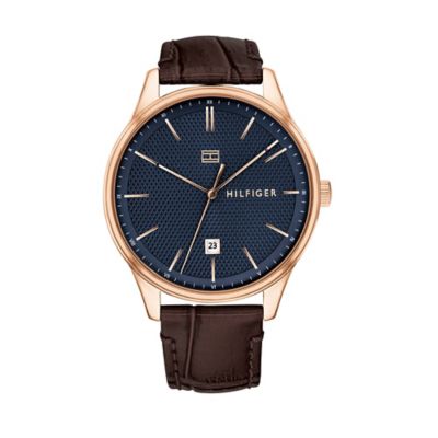 tommy hilfiger rose gold watch mens