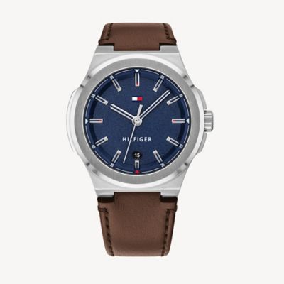 tommy hilfiger watch with leather strap