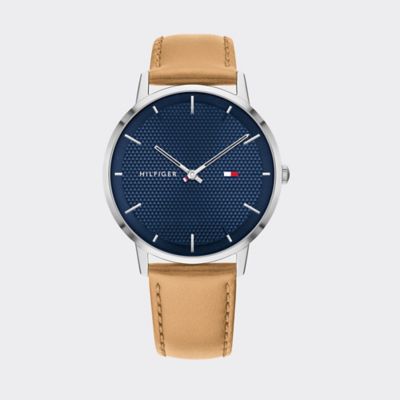 tommy hilfiger leather watch