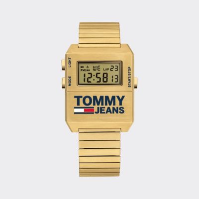 tommy hilfiger gold plated bracelet watch