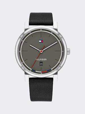 leather strap watch tommy hilfiger