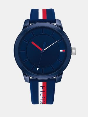Navy Sport Watch With Silicone Strap 