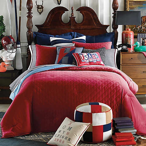 Hilfiger Prep Red Comforter Set Tommy Hilfiger