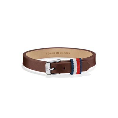 tommy hilfiger mens bracelet brown