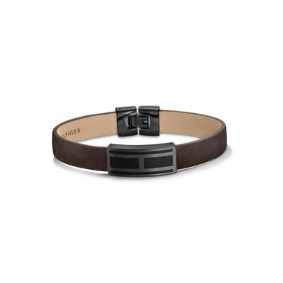 tommy hilfiger mens bracelet brown