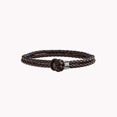 Braided Brown Leather Bracelet | Tommy 