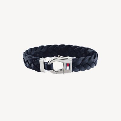 tommy hilfiger braided leather bracelet