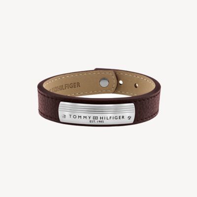 tommy hilfiger mens bracelet brown