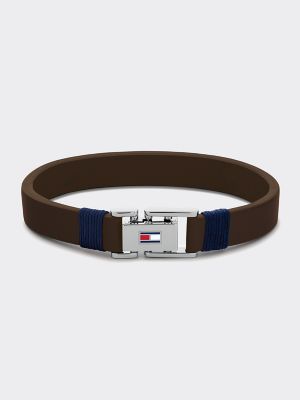 tommy hilfiger mens bracelet brown