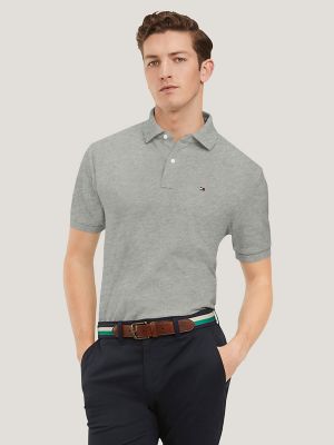 Classic Fit Pique Polo, Grey Heather