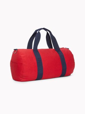 Flag Stripe Logo Duffle, Apple Red