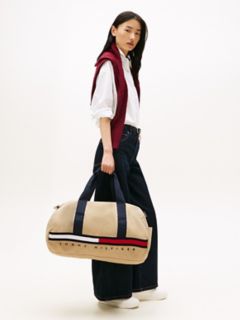 Flag Stripe Logo Duffel Bag — Khaki Sand 3