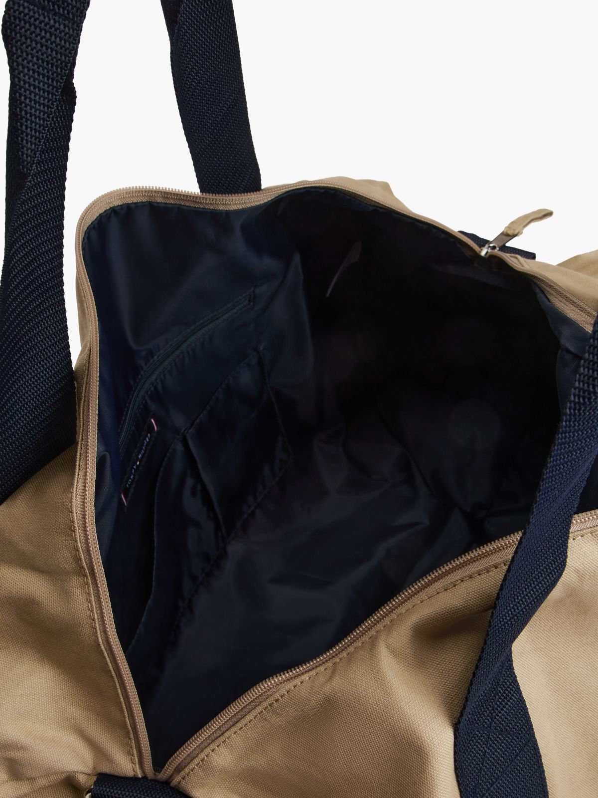 Flag Stripe Logo Duffel Bag — Khaki Sand
