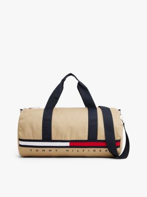 Flag Stripe Logo Duffle, Khaki Sand