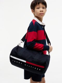 Kids' Flag Stripe Logo Duffel Bag — Sky Captain 2
