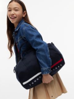 Kids' Flag Stripe Logo Duffel Bag — Sky Captain 3