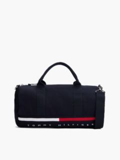 Kids' Flag Stripe Logo Duffel Bag — Sky Captain 1