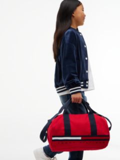 Kids' Flag Stripe Logo Duffel Bag — Apple Red 3