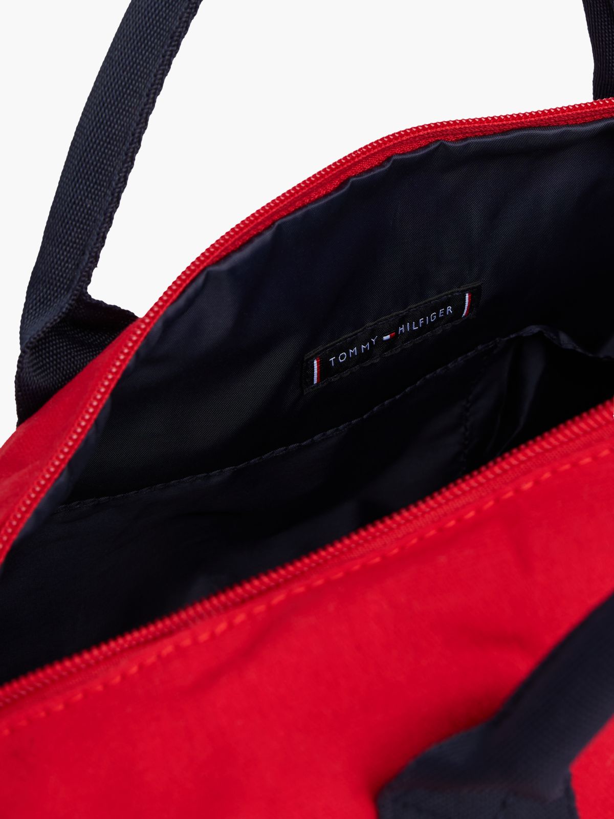Kids' Flag Stripe Logo Duffel Bag — Apple Red