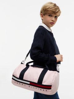 Kids' Flag Stripe Logo Duffel Bag — Rose Shadow 2
