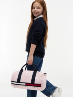Kids' Flag Stripe Logo Duffel Bag — Rose Shadow 3