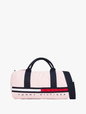 Kids' Flag Stripe Logo Duffle Bag, Rose Shadow