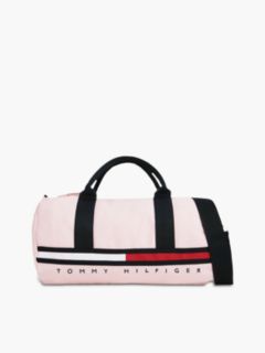 Kids' Flag Stripe Logo Duffel Bag — Rose Shadow 1
