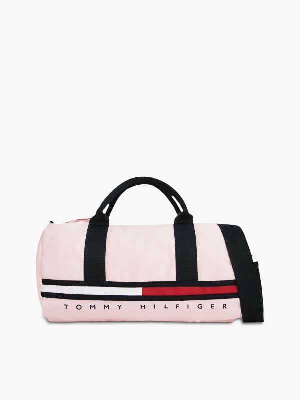 Kids' Flag Stripe Logo Duffel Bag — Rose Shadow